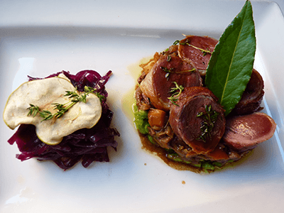 Venison red cabbage